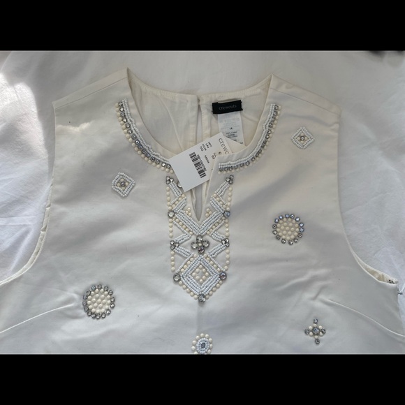 J Crew Girls White Sleeveless Dress Size 14 - Picture 4 of 5